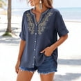 thumbnail image 5 of Womens Summer Tops Short Sleeve Tshirts Shirts V Neck T Shirts Fashion Basic Tops For Woman Casual Tops For Women, 5 of 6