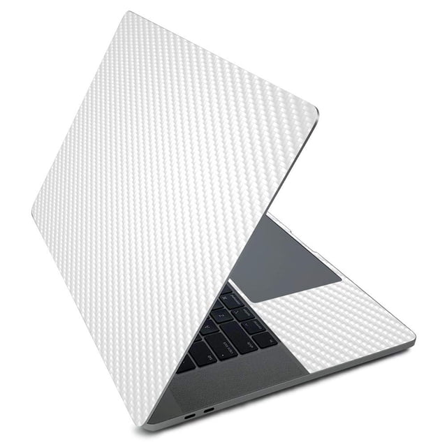 MightySkins Carbon Fiber Skin for Apple MacBook Pro 16" (2020) - Solid White | Protective, Durable Textured Carbon Fiber Finish | Easy to Apply, Remove, and Change Styles | Made in The USA