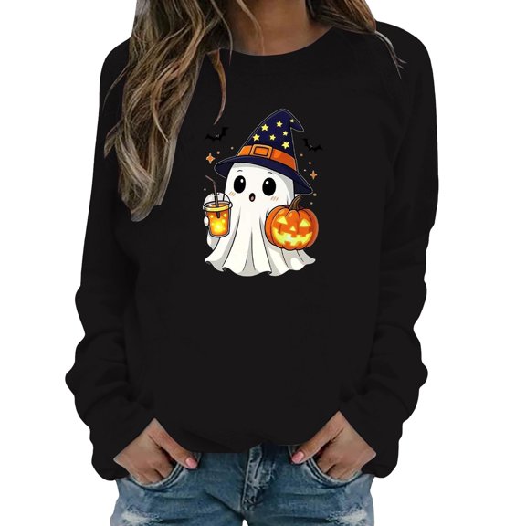 Sweatshirt for Women Perfect For Daily Wear or Loungewear! The Best Choice for Halloween XXL Blue Halloween Sweatshirt