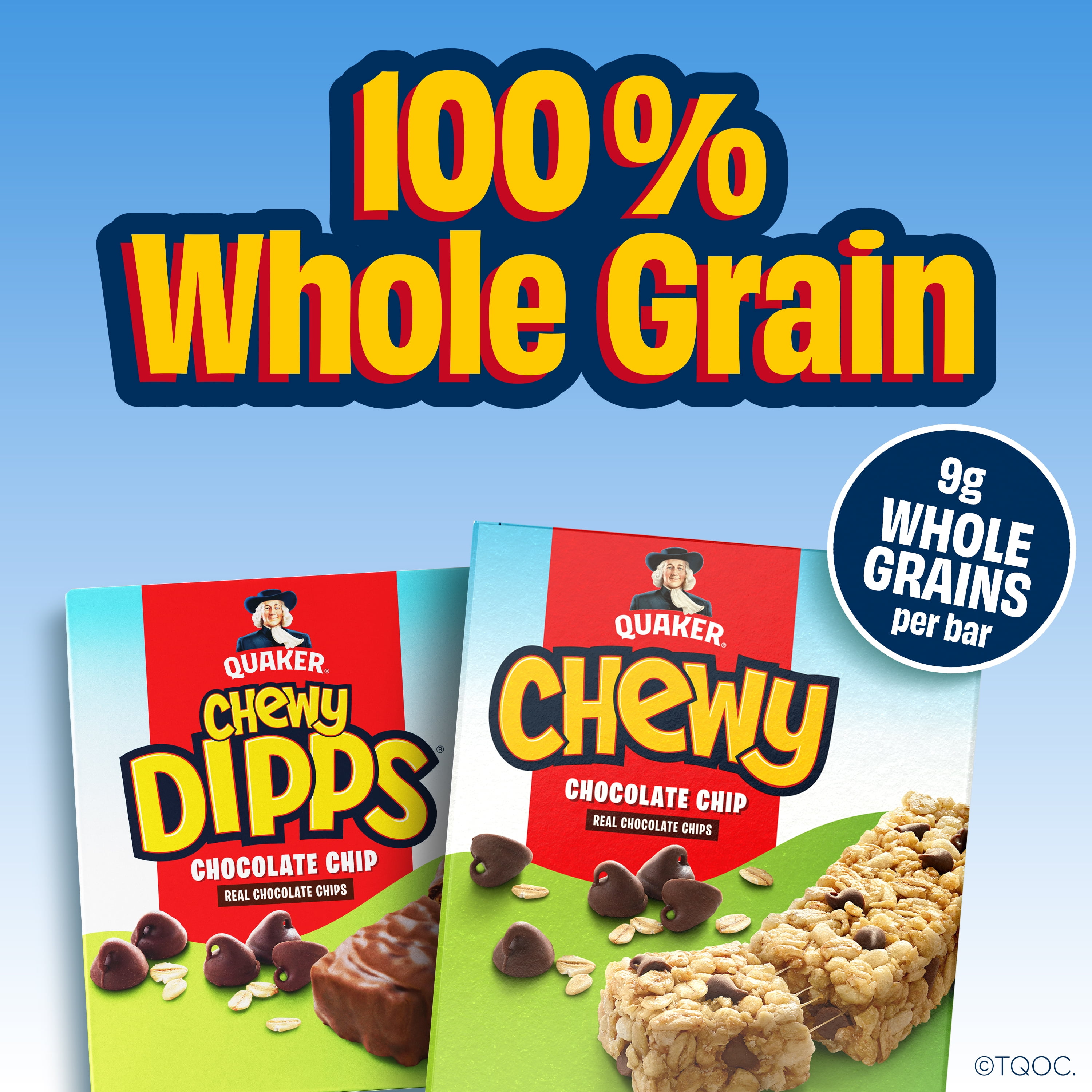 (12 pack) Quaker Chewy Chocolate Chip Granola Bars, 8 Count, 0.84 oz Bars