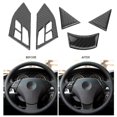thumbnail image 3 of Steering Wheel Frame,5pcs Carbon Fiber Steering Steering Wheel Button Trim Car Interior Decoration Exceptional Craftsmanship, 3 of 12