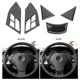thumbnail image 3 of 5pcs Carbon Fiber Steering Wheel Button Trim Cover Stickers Fit for 5 Series E60 2004-2010, 3 of 5