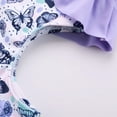 thumbnail image 7 of Hessimy Girl Swimsuit High Neck Cross Back Ruched One Piece Swimwear(Purple,11-12 Years), 7 of 7