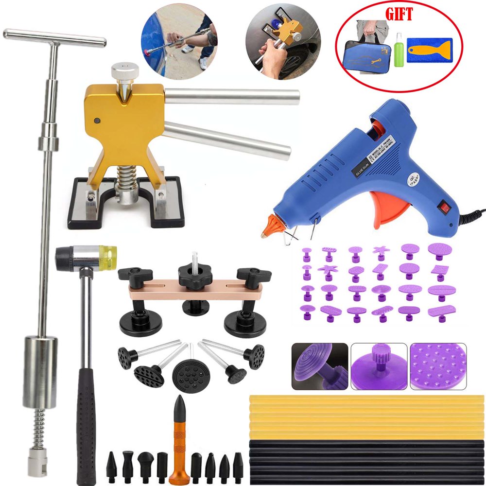 Car Body Paintless Dent Repair Removal Tools Pops a Slide Hammer Golden