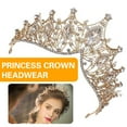 thumbnail image 6 of PENGXIANG Baroque Bride Princess Tiaras With Pearl Gemstone Retro Crystal Jewellery Hair Accessories Masquerade Rhinestone Queen Cosplay Halloween Crowns Headband For Women Girls, 6 of 6