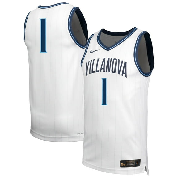 Men's Nike White Villanova Wildcats #1 Retro Replica Basketball Jersey