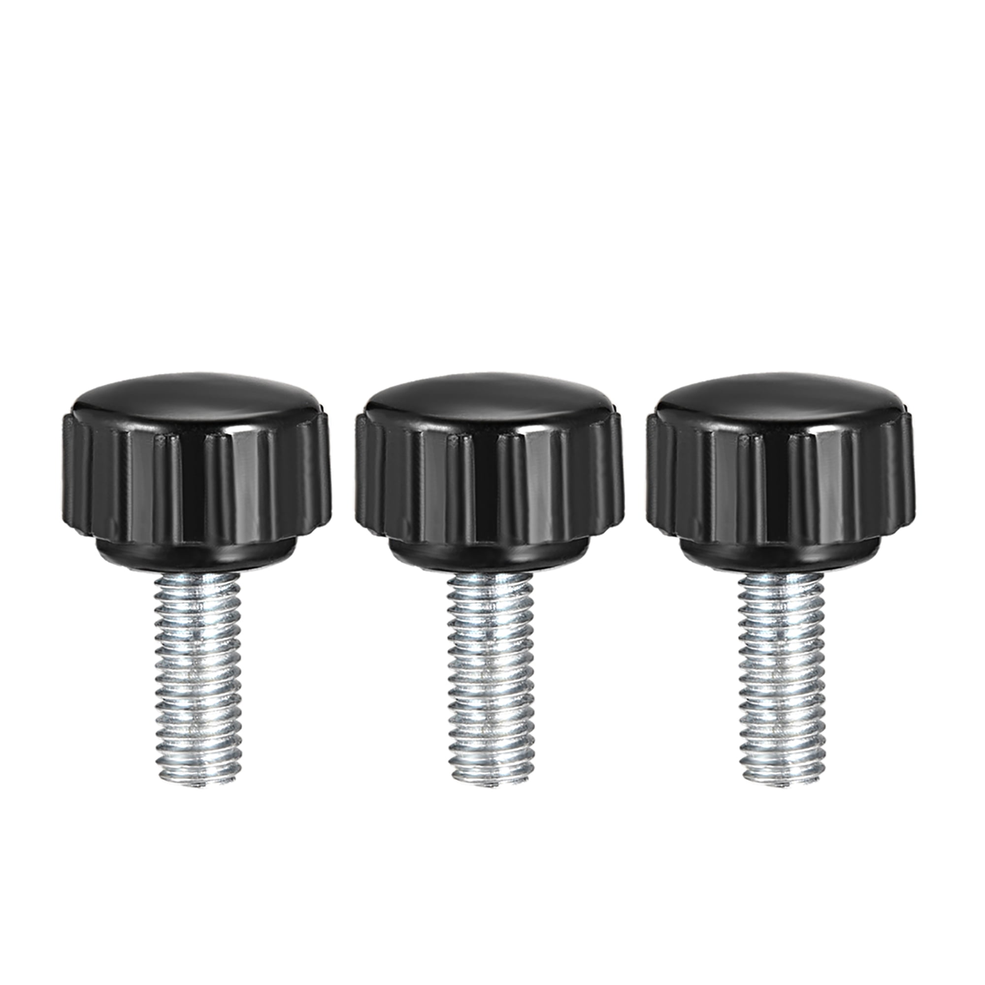 M4 x 15mm Male Thread Knurled Clamping Knobs Grip Thumb Screw on Type ...