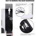thumbnail image 4 of Soap dispenser Shower Gel Shampoo Conditioner Refillable Bottle ABS Wall Hangingwhite, 4 of 4