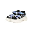 thumbnail image 5 of Women Hologram Snap Buckle Clasp Open Toe Flatform Sneaker Sandal 18828, 5 of 6