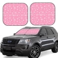 thumbnail image 1 of Fotbe Snowflake pink backgrounds Juego de 2 Piezas de Parasoles para Parabrisas | Bloqueador Solar para Auto | Accesorios Plegables para Protección Solar Interior-Medium, 1 of 6