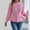 *Pink, variant on ClodeEU Women's Knit Long Sleeve Shirts，Tunic Tops Loose Fit Dressy, Pleated Front Scoop Neck Blouses Pink,Womens Plus M