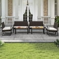 thumbnail image 2 of Gymax 8 Pieces Patio Furniture Set PE Rattan Porch Chairs w/ Loveseat & Coffee Table, 2 of 10