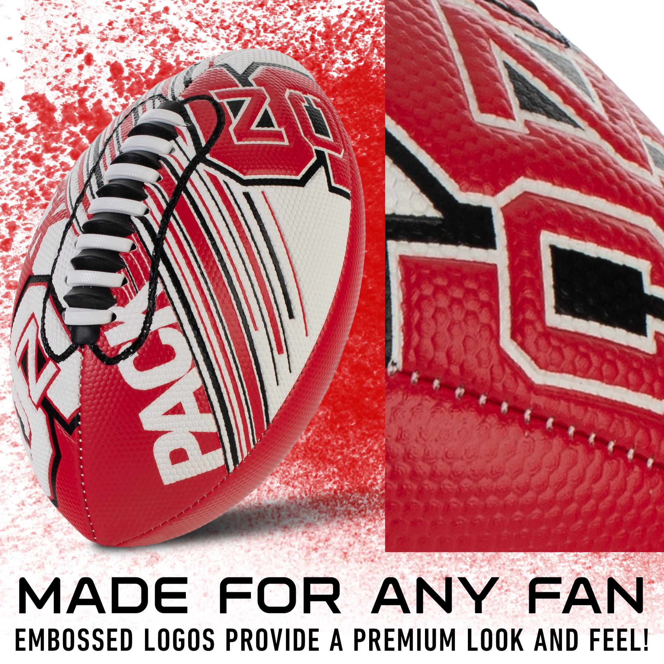 NCAA North Carolina State Wolfpack Football - Youth Mini Football - 8.5" Football- SPACELACE Easy Grip Texture- Perfect for Kids !