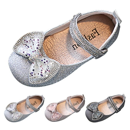 

LYCAQL Toddler Shoes Fashion Spring and Summer Children Dance Shoes Girl Dress Performance Princess Shoes Rhinestone Bowknot Girls Heels (Pink 10 Toddler)