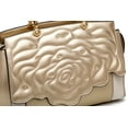 thumbnail image 3 of Rosette 3d Crystal Vegan Leather Metallic Handbag, 3 of 7