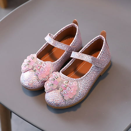

LYCAQL Toddler Shoes Summer and Autumn Fashion Cute Girls Casual Shoes Sequins Shiny Pearls Rhinestones Fish Scales Bow Tall Boots for Winter (Pink 6 Toddler)