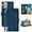 Blue, variant on Wallet Case, for iPhone 12 Wallet Case,Card Holder Leather Kick-Stand Flip Cases,Wrist Strap, Closure,Shockproof Protective Cover (Purple)