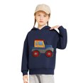 thumbnail image 4 of Toddler Kids Fall Winter Hooded Clothes Boys Girls Track Pullover Tops Long Sleeve Sweatshirt Hoodies Girl Hoodies with Pocket Navy 6Y, 4 of 5
