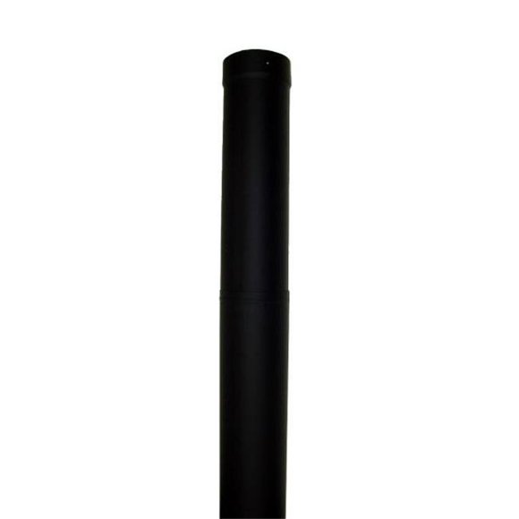 Lindemann 345508 Heat Fab 8 Inch Adjustable 38 - 70 Inch Black Stovepipe -  22 Ga.