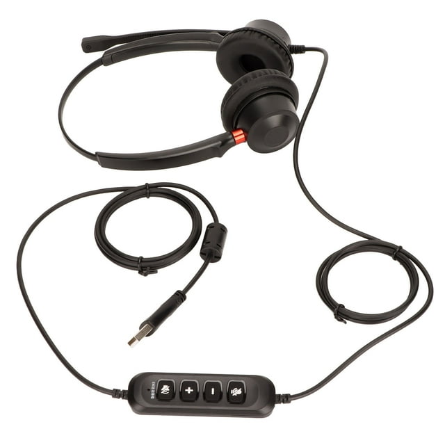 Call Center Headset, Multifunction Telephone Headset Volume Adjustment Flexible For Telemarketing For Business