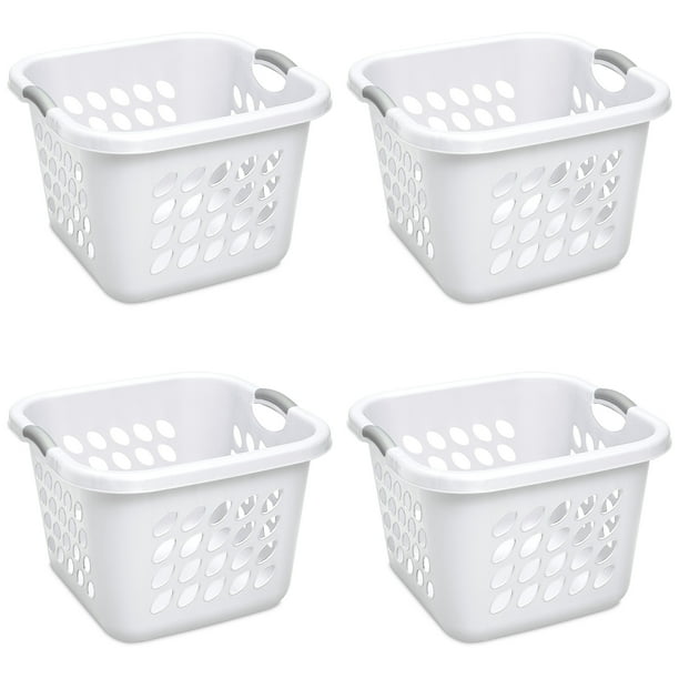 Sterilite 1.5 Bushel Ultra™ Square Laundry Basket White Set of 4
