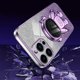 thumbnail image 4 of KAIYANG Funda para iPhone 16 Pro con soporte de astronauta, carcasa de PC y TPU con purpurina brillante, color negro, morado y multicolor, 4 of 5