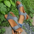 thumbnail image 2 of WRKEKC Womens Sandals Solid Color Peep Toe Flat Shoes Low Cut Casual Spring Summer Versatile Sandals for Women, 2 of 9