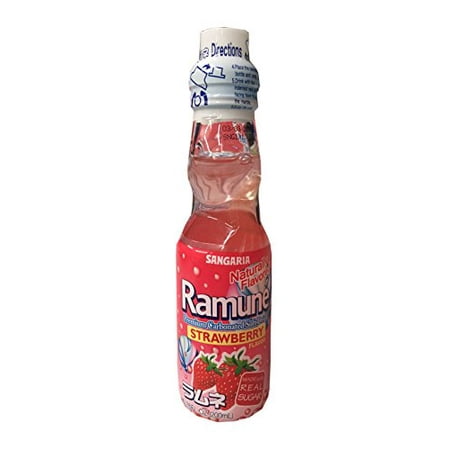 - Sangaria Ramune Premium Carbonated Soft Drink 6.76 fl oz per Bottle (Strawberry, 3 Bottle)