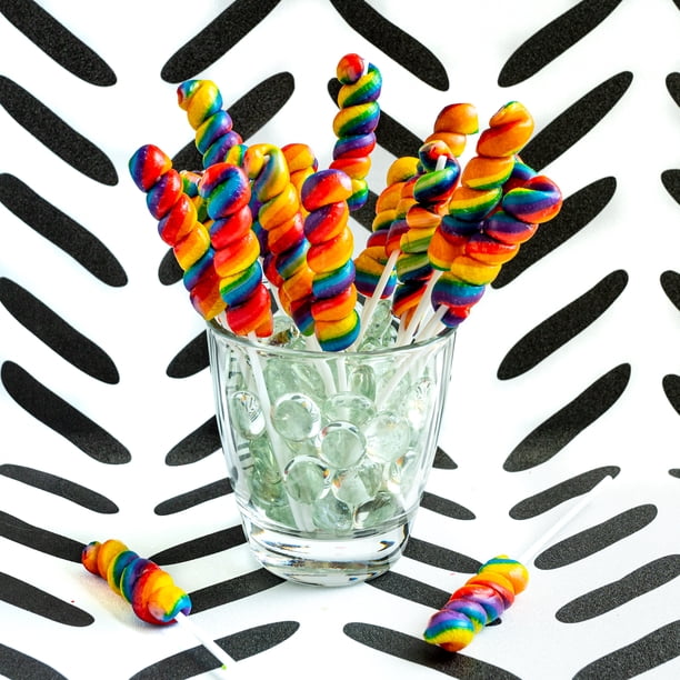 Hilco Twist-a-Rific Tutti Frutti Flavored Rainbow Twist Lollipops