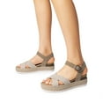 thumbnail image 7 of DREAM PAIRS Women's Stylish Platform Espadrille Wedge Sandals Round Toe Summer Causal Shoes Crisscross Band Adjustable Ankle Strap Buckle, 7 of 7