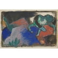 thumbnail image 2 of Franz Marc 18x13 Black Ornate Wood Framed Double Matted Museum Art Print Titled - Green Horse in Landscape (1912), 2 of 5