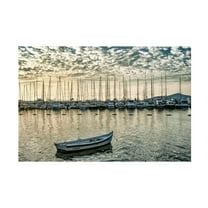 Canvas Wall Art - Yury A Melnikov 'Marina At Sunrise' Wall Art for Living Room, Bedroom, or Office Décor by Trademark Fine Art - 32 x 22 Inches