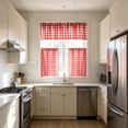 thumbnail image 4 of 3 Piece Kitchen Curtain Set, Heat Insulating Window Drape, Filtering Light Curtain, Dustproof Window Treatment for Kitchen Sink Basement Home Window Decoration, 4 of 6