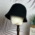 thumbnail image 1 of LinYooLi Autumn And Winter New Hollow Knitted Bucket Hat Versatile Face Facial Fisherman Hat Version Simple Warm Basin Hat, 1 of 9