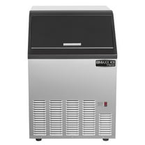 Maxx Ice V-Series Self-Contained Ice Machine, 115 lb, Full Dice Ice Cubes, with 35 lb Built-in Ice Storage Bin, in Stainless Steel with Black Trim (MVI115F)