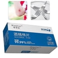 thumbnail image 3 of 100pcs Portable 75% Alcohol Pad Sterilization Cleansing Disinfection Wet Wipes, 3 of 5