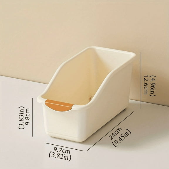 Curved Plastic Storage Bins Set - Multipurpose Home Organization Boxes for Cleaning Supplies & Household Essentials