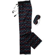 Op - Juniors Snow Lines Pajama Pants with Eye Shade