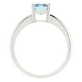 thumbnail image 4 of Solitaire Engagement Ring for Women - 1.75ct Natural Swiss Blue Topaz in 14K White Gold Promise Ring, 4 of 5