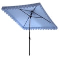 thumbnail image 2 of Safavieh Outdoor Valance 7.5ft Crank Patio Umbrella, Baby Blue/White, 2 of 7