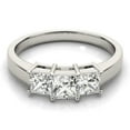 thumbnail image 6 of JewelMore 1 Carat and 2 Carat 3 stones Princess Lab Grown Diamond Engagement Ring for Women | 14K Gold | F-G Color, VS-SI Clarity | Beautiful Set | 30 Day Free Return, 6 of 14