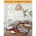 thumbnail image 5 of 13 Inch Round Placemats Set of 6, Red Snowman Christmas Non Slip Heat Insulation PP Table Mats, Xmas Tree Gifts Elk Snowflake Winter Washable Place Mats for Kitchen Dining Party Table Decor, 5 of 7