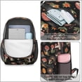 thumbnail image 4 of Mushroom and Moon Black Pattern 17" School Backpacks for Teens,Waterproof Oxford Fabric,S-Shape Padded Straps for School,Travel,Hiking,Camping, 4 of 6