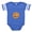 Royal Blue, variant on CafePress - Happy Orange - Cute Infant Baby Football Bodysuit