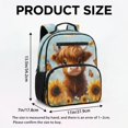 thumbnail image 6 of Yuyamidu Highland Cow Toddler Preschool Backpack for Boys Girls, 13.5 Inch Lightweight School Backpack with Padded Shoulder Straps and Multi-Pocket Design, 6 of 6
