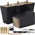 thumbnail image 1 of Patas para muebles Airy Abode Premium, cuadradas negras, 10 cm, 1 of 6