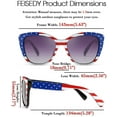 thumbnail image 4 of FEISEDY Polarized Vintage Sunglasses American Square Jackie O Cat Eye Sunglasses B2451, 4 of 17