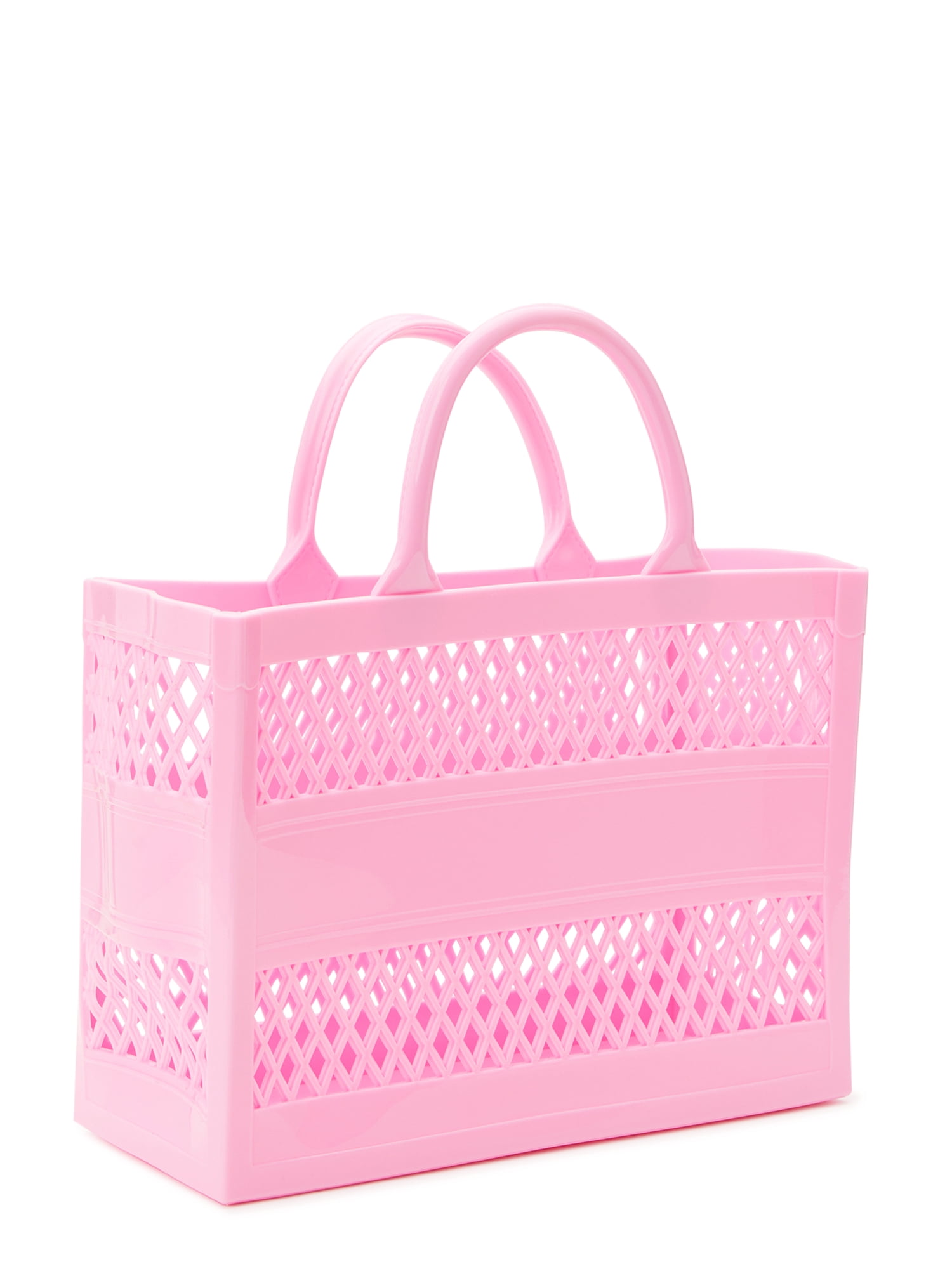 No Boundaries Women's Jelly Mini Tote Handbag Pink - Walmart