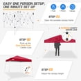 thumbnail image 5 of EAGLE PEAK 10’ x 10’ Outdoor Canopy Tent, Easy One Person Setup, UV Protected, Water Resistant, 5 of 10