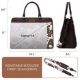 thumbnail image 4 of Wrangler Women Laptop Briefcase Tote Bag with Detachable Adjustable Strap, Cow-Coffee, 4 of 7